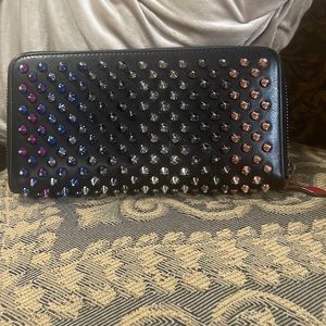 Christian Louboutin black spike wallet